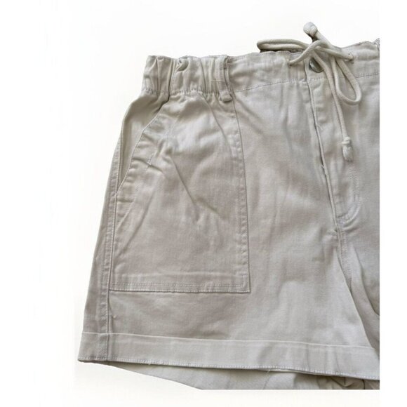 No Comment Shorts Womens Size Large Cotton Blend Beige Neutral Khaki - Picture 2 of 4
